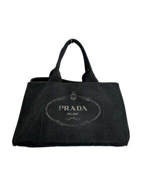 Prada Large Canapa GM Tote Bag Black